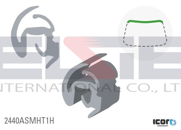 BMW Mini One/Cooper (R50/R53)  (2001-2006), МЛ, В, Хетчбек, верхній, змін. форми профілю, ICOR = 2455ASMHT, 2455ASMHT1H