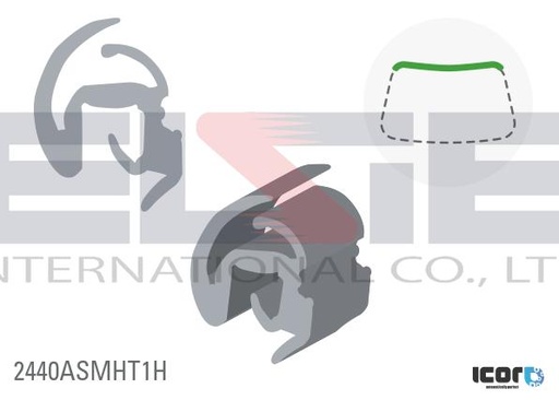[2440ASMHT1H-IC] BMW Mini One/Cooper (R50/R53)  (2001-2006), МЛ, В, Хетчбек, верхній, змін. форми профілю, ICOR = 2455ASMHT, 2455ASMHT1H