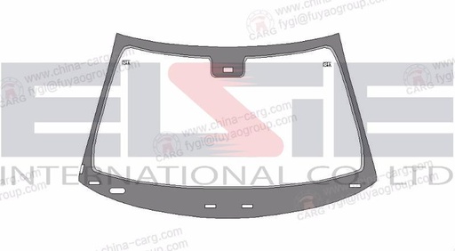 [5347AGSGYMVW1K-FU.NB] Mercedes W211 E (Седан, Комбі) (2002-2009), В, ЗтСр, з кріпленням або датчиком дощу/світла, з віконцем під VIN, з молдингом або фіксатором, FUYAO, непідтверджений брак